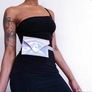 Silver holographic Fanny pack/ Bum Bag